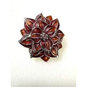 Vintage Chrysanthemum Brooch Pin Christmas Flower for Holiday